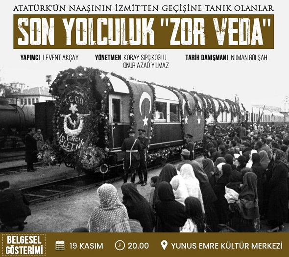 İzmit Belediyesi, Ata’nın İzmit’ten son kez uğurlanışını anacak