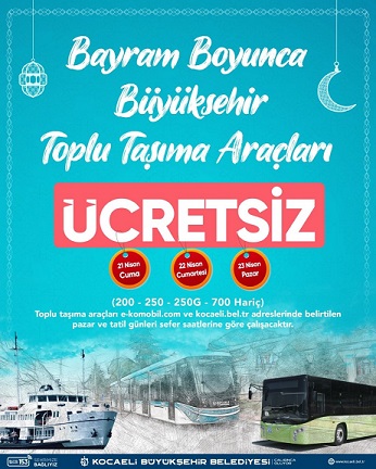 thumbnail_Bayramda 3 gün boyunca ücretsiz ulaşım (Large)