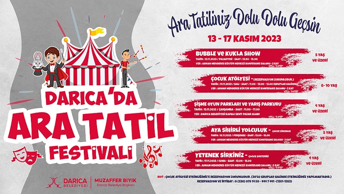 Darıcalı çocuklar ara tatilde doyasıya eğlenecek