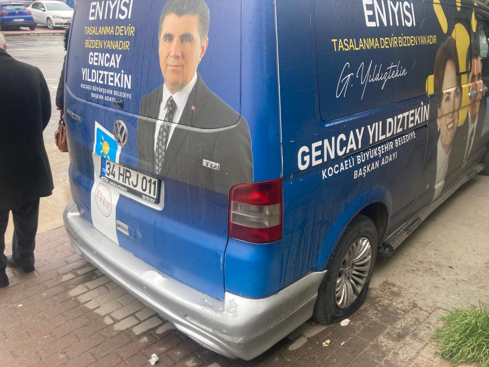 Gencay Yıldıztekin’in seçim aracına saldırı (1)