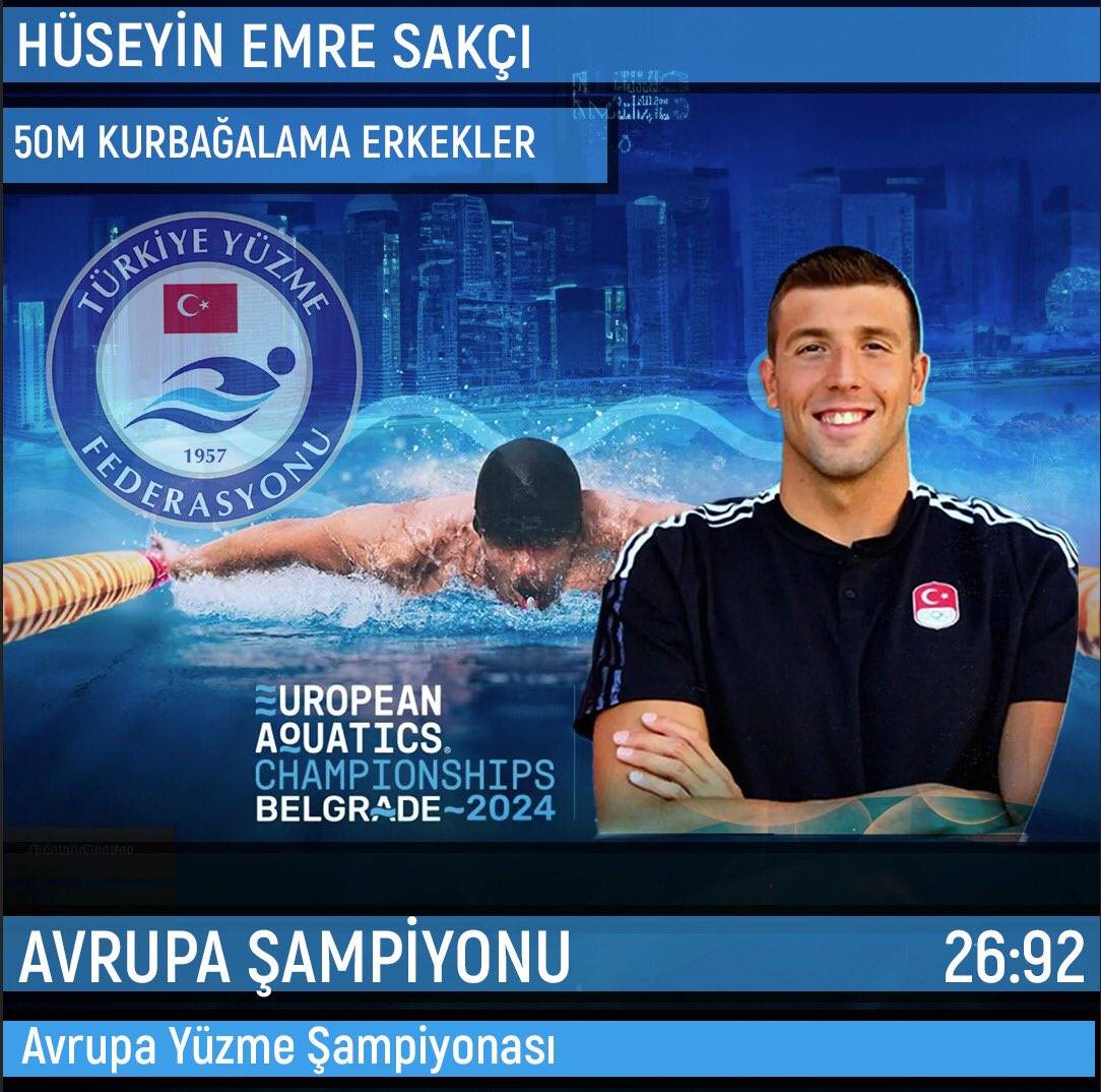 Milli Yüzücü Emre Sakçı Altın Madalya Kazandı