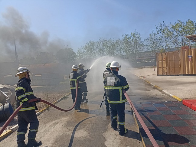 İtfaiyeden Polisan acil durum ekiplerine eğitim (3)