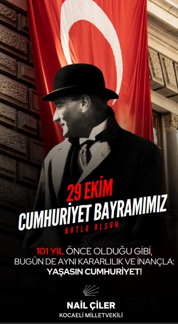 Nail Çiler 29 Ekim Kutlama ilanı