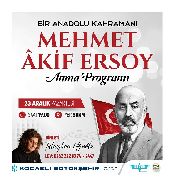 thumbnail_Büyükşehir, İstiklal Marşı Şairi Mehmet Akif'i anacak