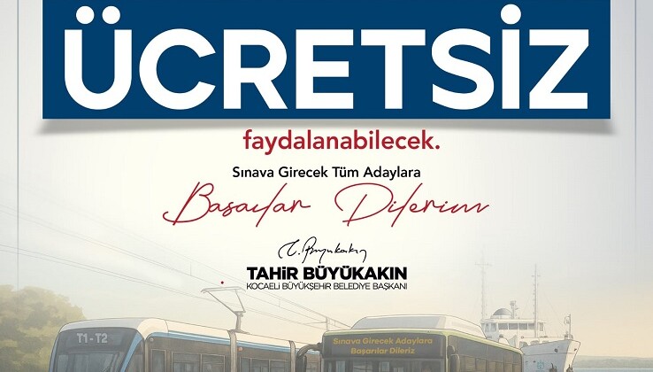 Büyükşehir’den YKS günü ücretsiz ulaşım