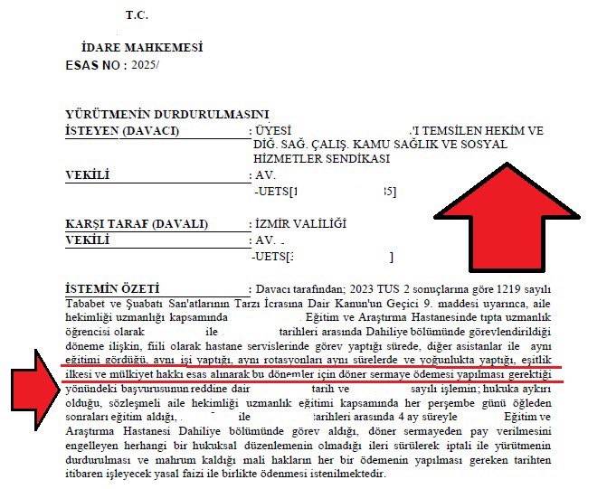 Sözleşmeli Aile Hekimliği Uzmanlığı Eğitiminde Emsal Karar