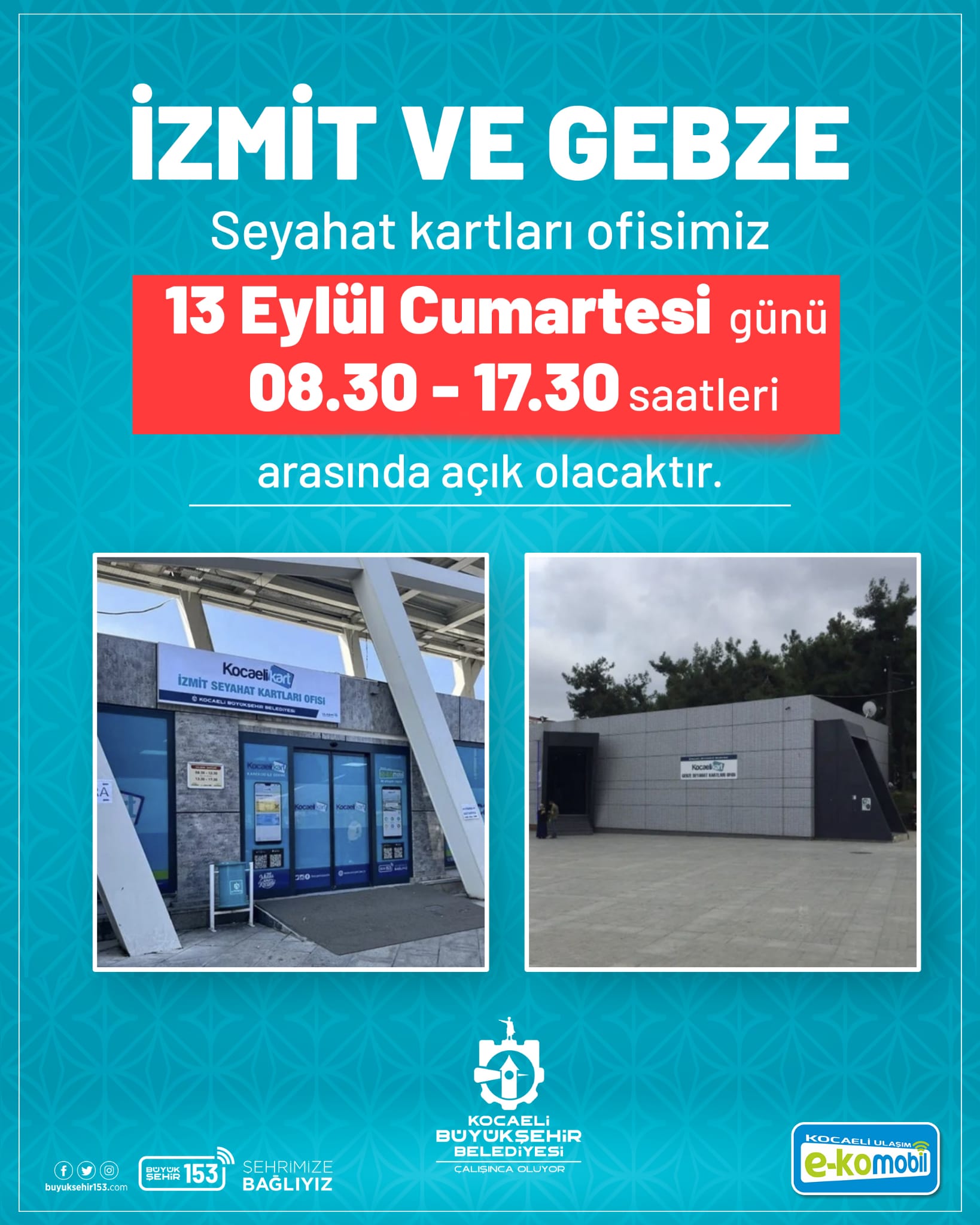 Seyahat Kart Ofisleri'nde cumartesi mesaisine devam