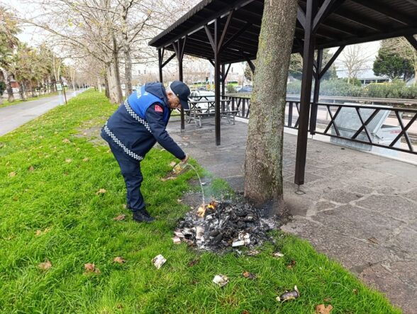 Zabıtanın dikkati olası yangını önledi (1)