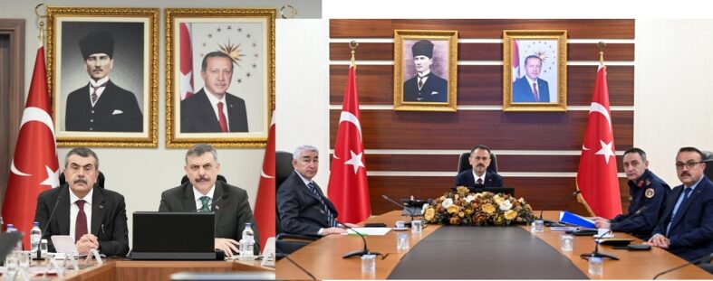 Vali Aktaş, İçişleri Bakanı ve Milli Eğitim Bakanı Başkanlığında Düzenlenen VKS Toplantısına Katıldı