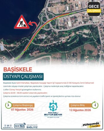 İzmit istikameti trafiğe kapatılacak