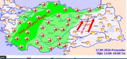 kuvvetli yağış uyarısı