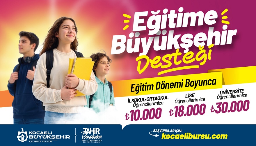 Kocaeli Büyükşehir’in eğitim desteğine başvurular başladı